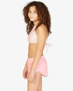 Hot Sale ❤️ Billabong 👧 Girls' Mini Mystic Boardshorts CORAL PINK 🎉 -Girls Sales Store abgbs00122 billabongw cak sd1 1