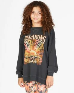 Best Pirce 💯 Billabong 👧 Girls' Making Waves Crewneck Sweatshirt MULTI ✨ -Girls Sales Store abgft00138 billabongw ofb frt1 1