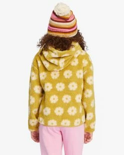 Wholesale 😉 Billabong 👧 Girls' Just In Time Half-Zip Pullover Sweatshirt SWEET CHOCOLATE 👏 -Girls Sales Store abgft00157 billabongw ylf0 bck1 1