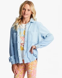 Best reviews of 🎉 Billabong Girl's 4-16 Dreamy Colors Overshirt SONGBIRD BLUE 😉