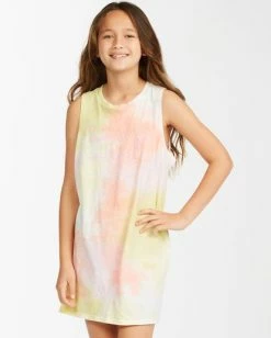 Cheap 🔔 Billabong 👧 Girls' Cool Days Sleeveless T-Shirt 👗 Dress MULTI ❤️ -Girls Sales Store abgkd00129 billabongw mul frt1 1