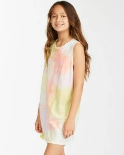 Cheap 🔔 Billabong 👧 Girls' Cool Days Sleeveless T-Shirt 👗 Dress MULTI ❤️ -Girls Sales Store abgkd00129 billabongw mul sd1 1