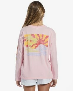 Discount ⌛ Billabong Girl's 4-16 Morning Waves T-Shirt SOFT PINK 🔔 -Girls Sales Store abgkt00159 billabongw mdd0 bck1 1