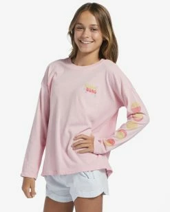 Discount ⌛ Billabong Girl's 4-16 Morning Waves T-Shirt SOFT PINK 🔔 -Girls Sales Store abgkt00159 billabongw mdd0 sd1 1