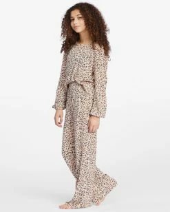 Budget ⌛ Billabong 👧 Girls' Wide Eyes Knit Pants ANIMAL 🤩 -Girls Sales Store abgnp00124 billabongw ani sd1 1