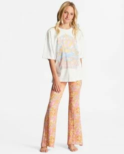 Cheap 💯 Billabong 👧 Girls' Tell Me Cozy High-Waisted Flare Pants SWEET CHOCOLATE 😍 -Girls Sales Store abgnp00126 billabongw mdd0 frt1 1