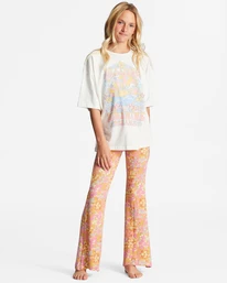 Cheap ๐ฏ Billabong ๐ง Girls' Tell Me Cozy High-Waisted Flare Pants SWEET CHOCOLATE ๐