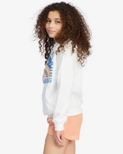 Coupon 🔥 Billabong 👧 Girls' Smile At The Sun Graphic Hoodie SALT CRYSTAL 😀 -Girls Sales Store abgsf00154 billabongw scs sd1 1