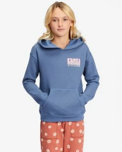Brand new 🎉 Billabong 👧 Girls' Pineapple Party Graphic Hoodie INDIGO LOVE ✔️ -Girls Sales Store abgsf00156 billabongw bng0 frt1 1