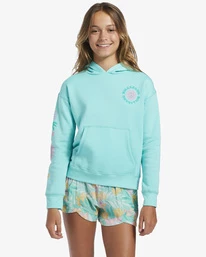 Best deal 😉 Billabong Girl's 4-16 Paradise Is Here Hoodie LIGHT LAGOON 🎁