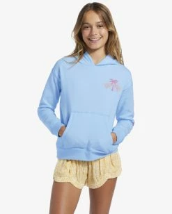 Flash Sale 💯 Billabong Girl's 4-16 Happy Little Thing Hoodie SONGBIRD BLUE 🥰 -Girls Sales Store abgsf00160 billabongw bft0 frt1 1