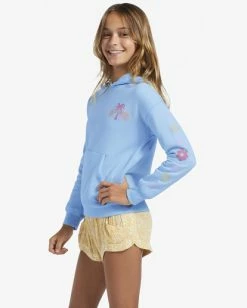 Flash Sale 💯 Billabong Girl's 4-16 Happy Little Thing Hoodie SONGBIRD BLUE 🥰 -Girls Sales Store abgsf00160 billabongw bft0 sd1 1