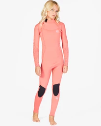 Girls Sales Store 11 Cheap 🎁 Billabong 👧 Girls' 3/2 Synergy Back Zip Full Wetsuit RIVER 👏