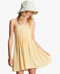 Buy ✨ Billabong Girl's 4-16 Sunshine Heart Mini 👗 Dress GOLDEN PEACH 🛒