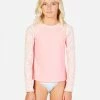 Best Sale 👍 Billabong 👧 Girls' Mini Mystic Long Sleeve Rashguard CORAL PINK 😉 -Girls Sales Store abgwr00148 billabongw cak frt1