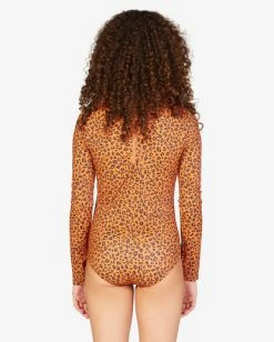 Buy 🎁 Billabong 👧 Girls' Wildflower Long Sleeve 🩱 Swimsuit DESERT CLAY 🥰 -Girls Sales Store abgwr00151 billabongw clv0 bck1 1