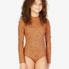 Buy 🎁 Billabong 👧 Girls' Wildflower Long Sleeve 🩱 Swimsuit DESERT CLAY 🥰 -Girls Sales Store abgwr00151 billabongw clv0 frt1