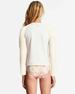 Coupon 👍 Billabong Girl's 4-16 Sunbeams Forever Long Sleeve UPF 50 Rashguard GOLDEN PEACH ⭐ -Girls Sales Store abgwr00158 billabongw ygf0 bck1 1