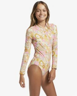 Top 10 ✨ Billabong Girl's 4-16 Sunbeams Forever UPF 50 Long Sleeve One-Piece 🩱 Swimsuit MULTI 🎉 -Girls Sales Store abgwr00160 billabongw mul sd1 1