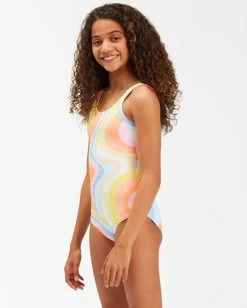 Buy ✔️ Billabong 👧 Girls' Groovy Road One Piece One Piece 🩱 Swimsuit MULTI ⌛ -Girls Sales Store abgx100123 billabongw mul sd1 1