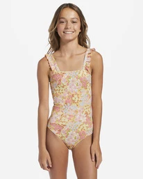Hot Sale ๐ Billabong Girl's 4-16 Spring Daydream One-Piece ๐ฉฑ Swimsuit GOLDEN PEACH โค๏ธ