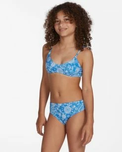 Brand new 🔔 Billabong 👧 Girls' Ready For Fun Trilet 👙 Bikini Set CLASSIC BLUE 👍 -Girls Sales Store abgx200207 billabongw csb frt1 1