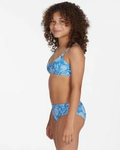 Brand new 🔔 Billabong 👧 Girls' Ready For Fun Trilet 👙 Bikini Set CLASSIC BLUE 👍 -Girls Sales Store abgx200207 billabongw csb sd1 1