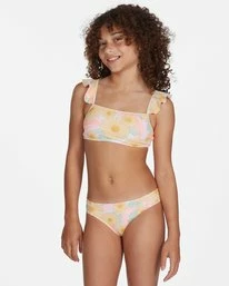 Discount 🌟 Billabong 👧 Girls' Sweet Sunset Ruffle Top 👙 Bikini Set MULTI 👍