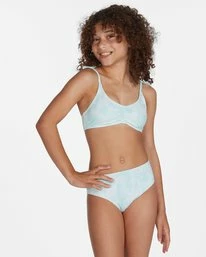 Cheap ❤️ Billabong 👧 Girls' ☀️ Summer Love Trilet 👙 Bikini Set MINT CHIP 😍
