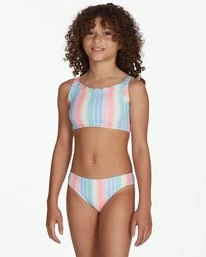 Wholesale ๐ Billabong ๐ง Girls' Stoked On Stripes Cropped Tank ๐ Bikini Set MULTI ๐งจ