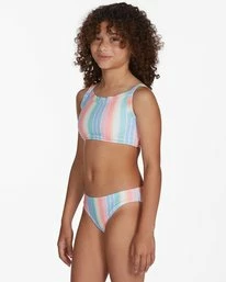 Wholesale π Billabong π§ Girls' Stoked On Stripes Cropped Tank π Bikini Set MULTI 𧨠6 Wholesale π Billabong π§ Girls' Stoked On Stripes Cropped Tank π Bikini Set MULTI 𧨠- Image 4
