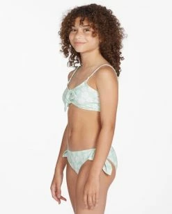 Best Pirce 🔥 Billabong 👧 Girls' Ditsy Love Knotted Tall Trilet 👙 Bikini Set HONEY DEW 😍 -Girls Sales Store abgx200221 billabongw gbq0 sd1 1