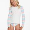 Best Pirce 🌟 Billabong 👧 Girls' Stoked On Stripes Long Sleeve Rashguard Set MULTI 🎉 -Girls Sales Store abgx200223 billabongw mul frt1