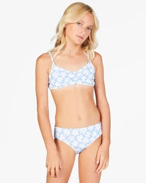 Flash Sale 🥰 Billabong 👧 Girls' Feelin Sweet Trilet 👙 Bikini Set BAYOU BLUE 👏
