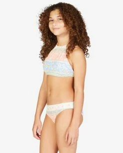 Hot Sale 🧨 Billabong 👧 Girls' Mini Mystic High Neck Reversible 👙 Bikini Set MULTI ⌛ -Girls Sales Store abgx200247 billabongw mul sd1 1