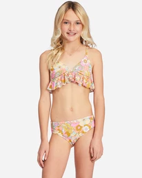 Hot Sale ๐ Billabong ๐ง Girls' Ain't She A Beaut Ruffle Triangle ๐ Bikini Set MULTI ๐งจ
