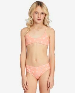 Hot Sale 🎁 Billabong 👧 Girls' Fallin For Her Reversible Trilet 👙 Bikini Set MULTI ⭐ -Girls Sales Store abgx200259 billabongw mul frt1 1