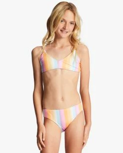 Flash Sale 🎉 Billabong Girl's 4-16 On The Bright Side Reversible Trilette Two-Piece 👙 Bikini Set MULTI 😀 -Girls Sales Store abgx200268 billabongw mul frt1 1