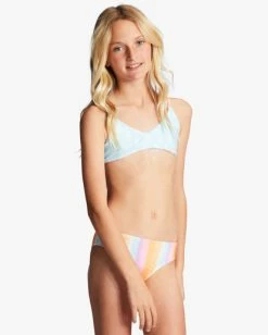 Flash Sale 🎉 Billabong Girl's 4-16 On The Bright Side Reversible Trilette Two-Piece 👙 Bikini Set MULTI 😀 -Girls Sales Store abgx200268 billabongw mul frt2 1