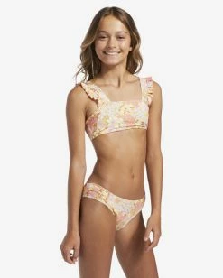 Best Pirce ✔️ Billabong Girl's 4-16 Spring Daydream Tank Two-Piece Swim Set GOLDEN PEACH 👍 -Girls Sales Store abgx200272 billabongw ygf0 sd1 1