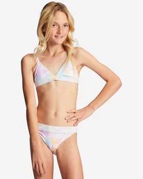 Budget ✨ Billabong Girl's 4-16 Time For Tie Dye Triangle Two-Piece 👙 Bikini Set MULTI 🌟