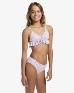 Deals ✨ Billabong Girl's 4-16 Flowerside Triangle Two-Piece Swim Set LILAC DREAM 🔔 -Girls Sales Store abgx200278 billabongw pgr0 sd1 1