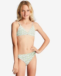 New ๐ Billabong Girl's 4-16 Daze All Day Triangle Two-Piece ๐ Bikini Set MOSS MEADOW ๐ฏ