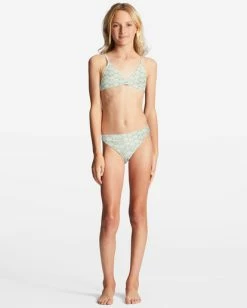 New 🛒 Billabong Girl's 4-16 Daze All Day Triangle Two-Piece 👙 Bikini Set MOSS MEADOW 💯 -Girls Sales Store abgx200308 billabongw gkv0 frt9 1