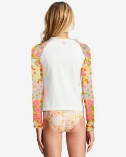 Top 10 😉 Billabong Girl's 4-16 Spring Daydream Long Sleeve Rashguard Two-Piece Swim Set GOLDEN PEACH ✨ -Girls Sales Store abgx200309 billabongw ygf0 bck1 1