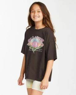 Best deal 🎉 Billabong 👧 Girls' A Rose Is A Rose Boyfriend T-Shirt OFF BLACK 👍 -Girls Sales Store abgzt00227 billabongw ofb sd1 1