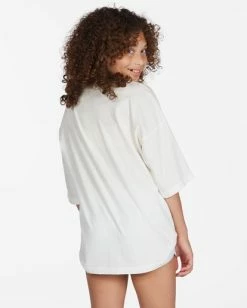 Wholesale 🔥 Billabong 👧 Girls' In The Sunshine Boyfriend T-Shirt SALT CRYSTAL 🌟 -Girls Sales Store abgzt00258 billabongw scs bck1 1