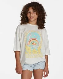 Wholesale 🔥 Billabong 👧 Girls' In The Sunshine Boyfriend T-Shirt SALT CRYSTAL 🌟