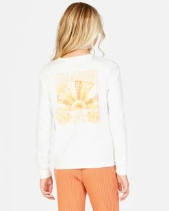 Cheap 😍 Billabong 👧 Girls' Rise Up Long Sleeve T-Shirt SALT CRYSTAL 🌟 -Girls Sales Store abgzt00293 billabongw scs bck1 1