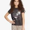 Outlet 🔔 Billabong 👧 Girls' On The Horizon Graphic Boyfriend T-Shirt OFF BLACK 👍 -Girls Sales Store abgzt00334 billabongw ofb frt1